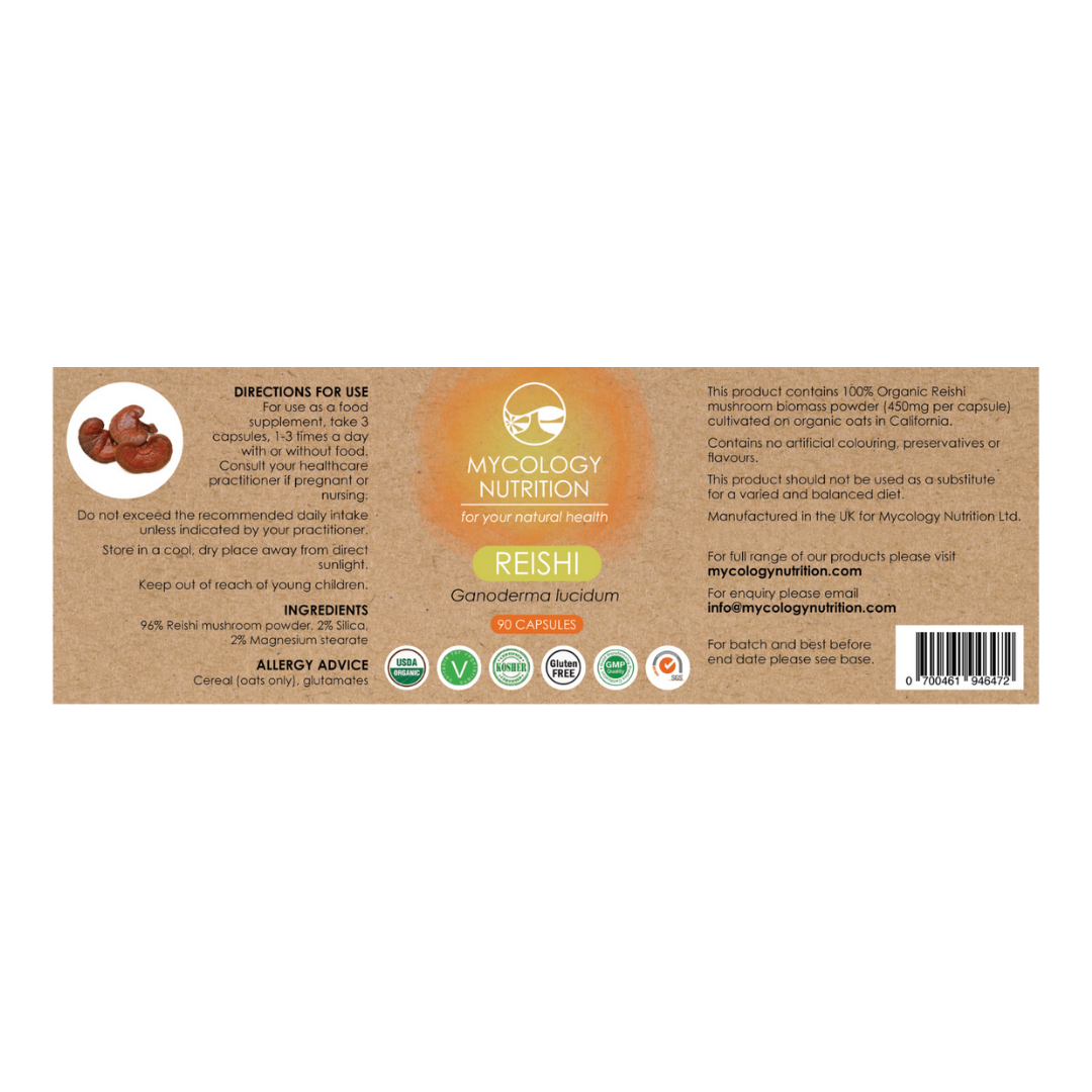 Reishi Orgânico 450mg 90 Cápsulas