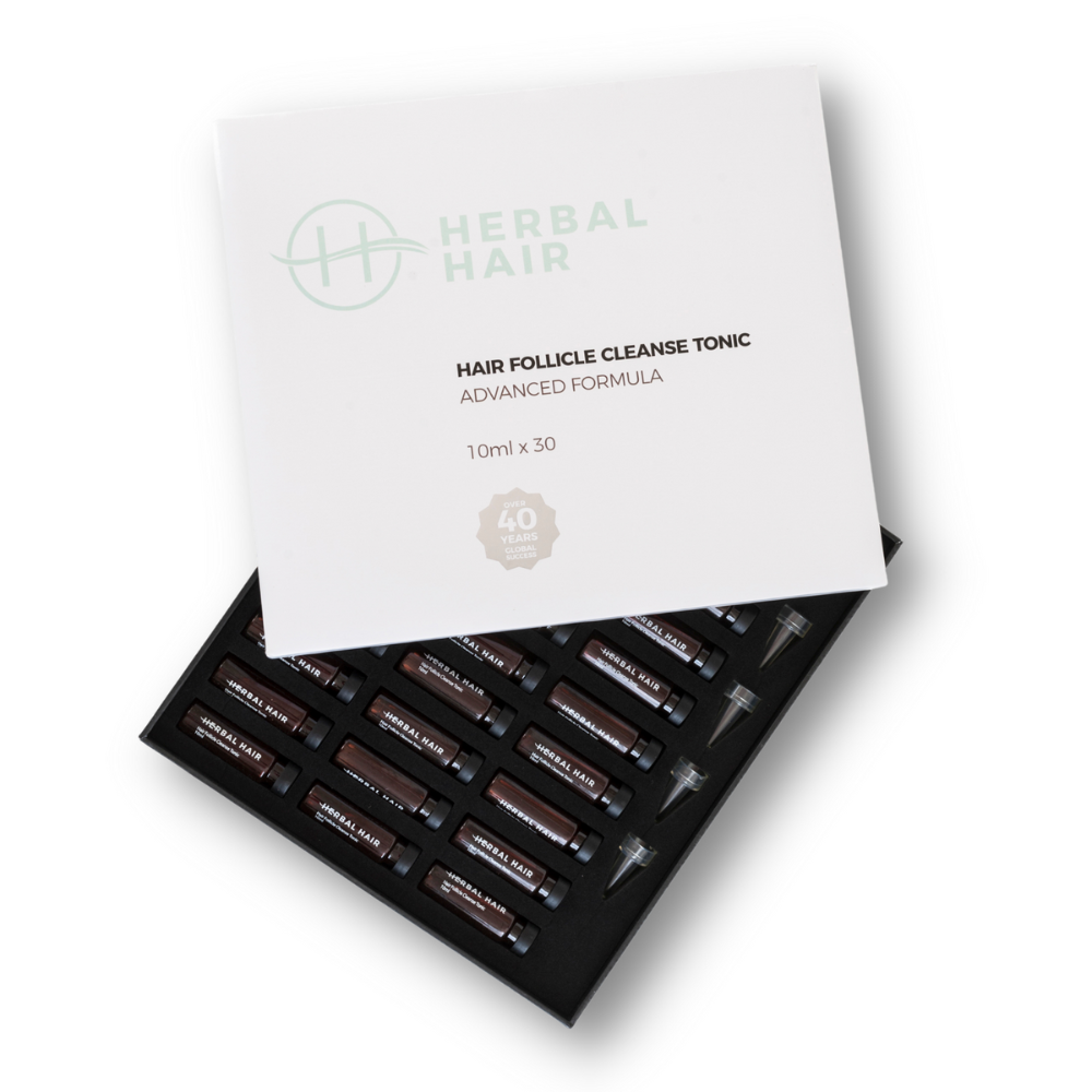 Herbal Hair : Tonique de nettoyage des follicules pileux (30 x 10 ml) Formule avancée
