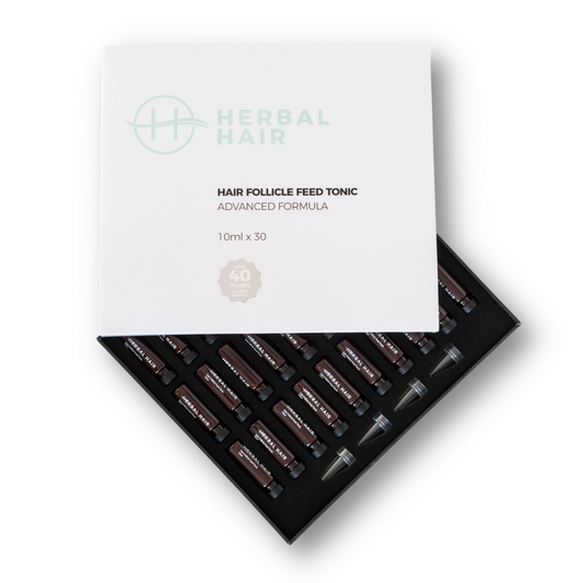 Herbal Hair: Tónico para alimentação do folículo capilar (30 x 10ml) Fórmula avançada