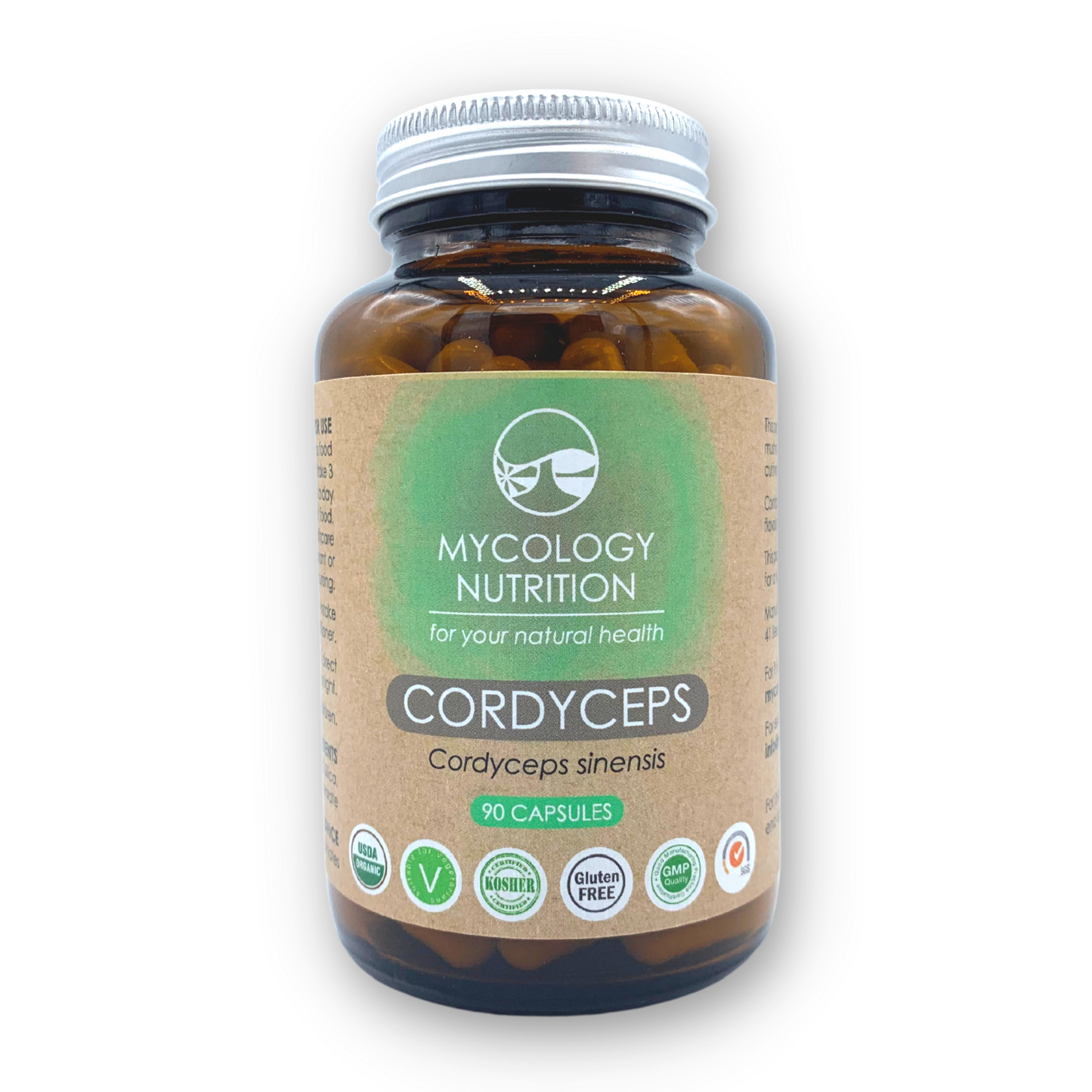 Organic Cordyceps 450mg 90 Capsules